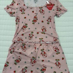 Strawberry Shortcake Pink Babydoll women’s Pajama Set